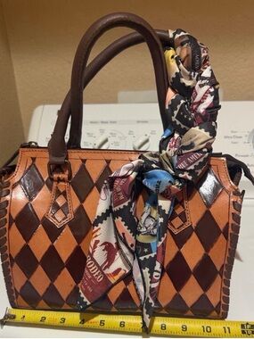 Genuine Hand Tooled Painted Speedy Handbag